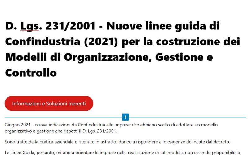 D Lgs 231 2001 - Nuove linee guida